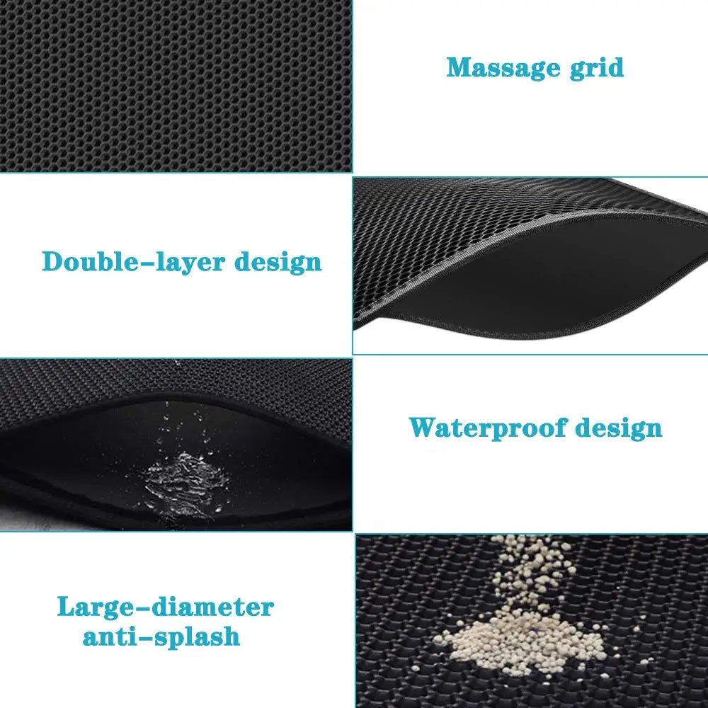 Practical Splash Proof Dual Layer Kitty Litter Mat