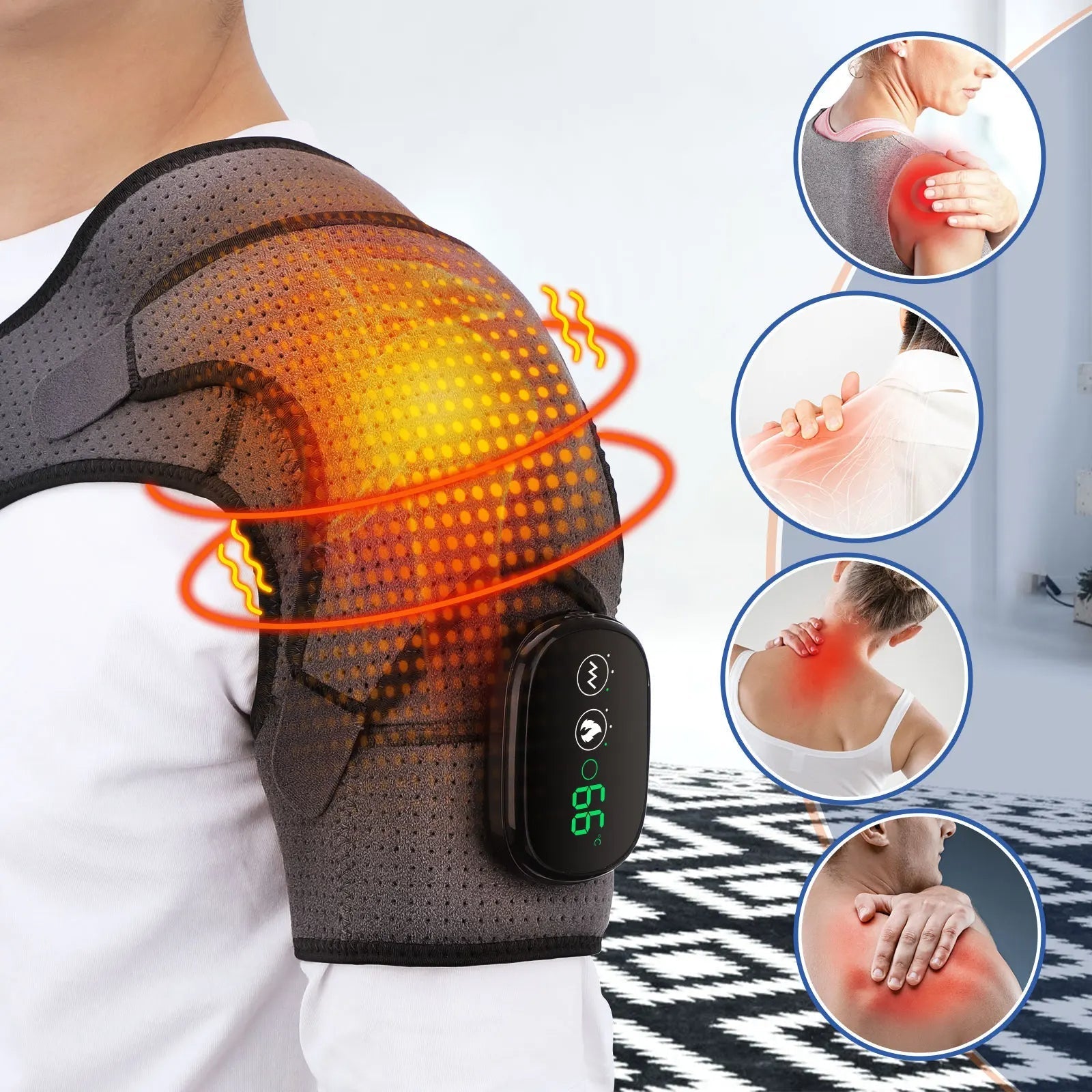 Relaxing Shoulder Massager with Heat and Vibration Therapy - Befez
