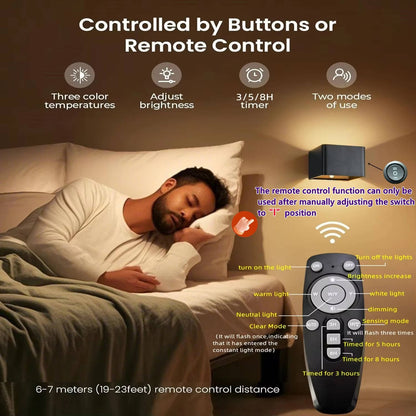Smart Motion Sensor LED Wall Light with Remote