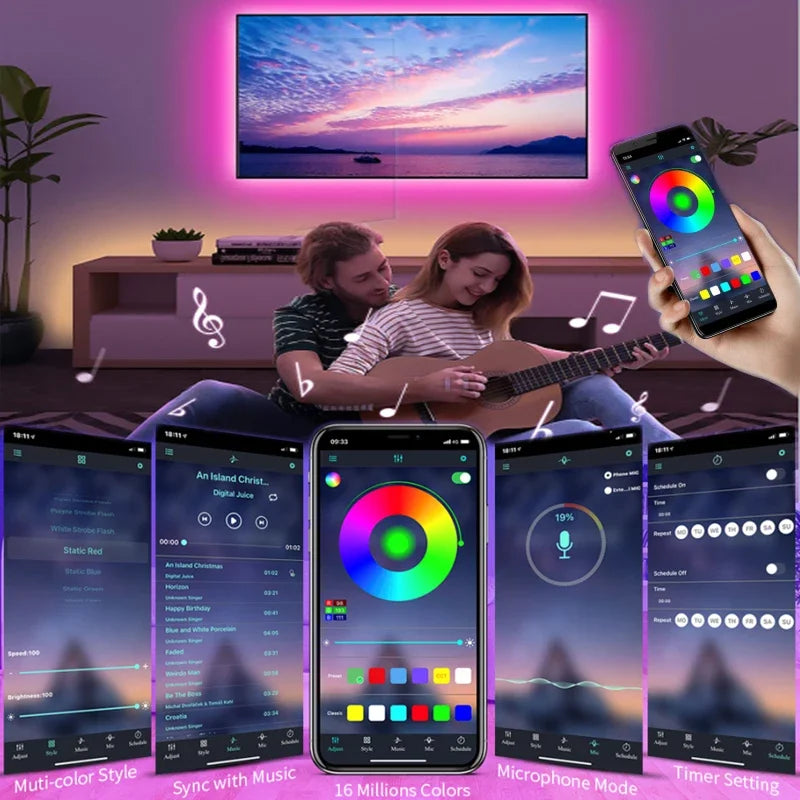Colorful LED Light Strip for Home and TV