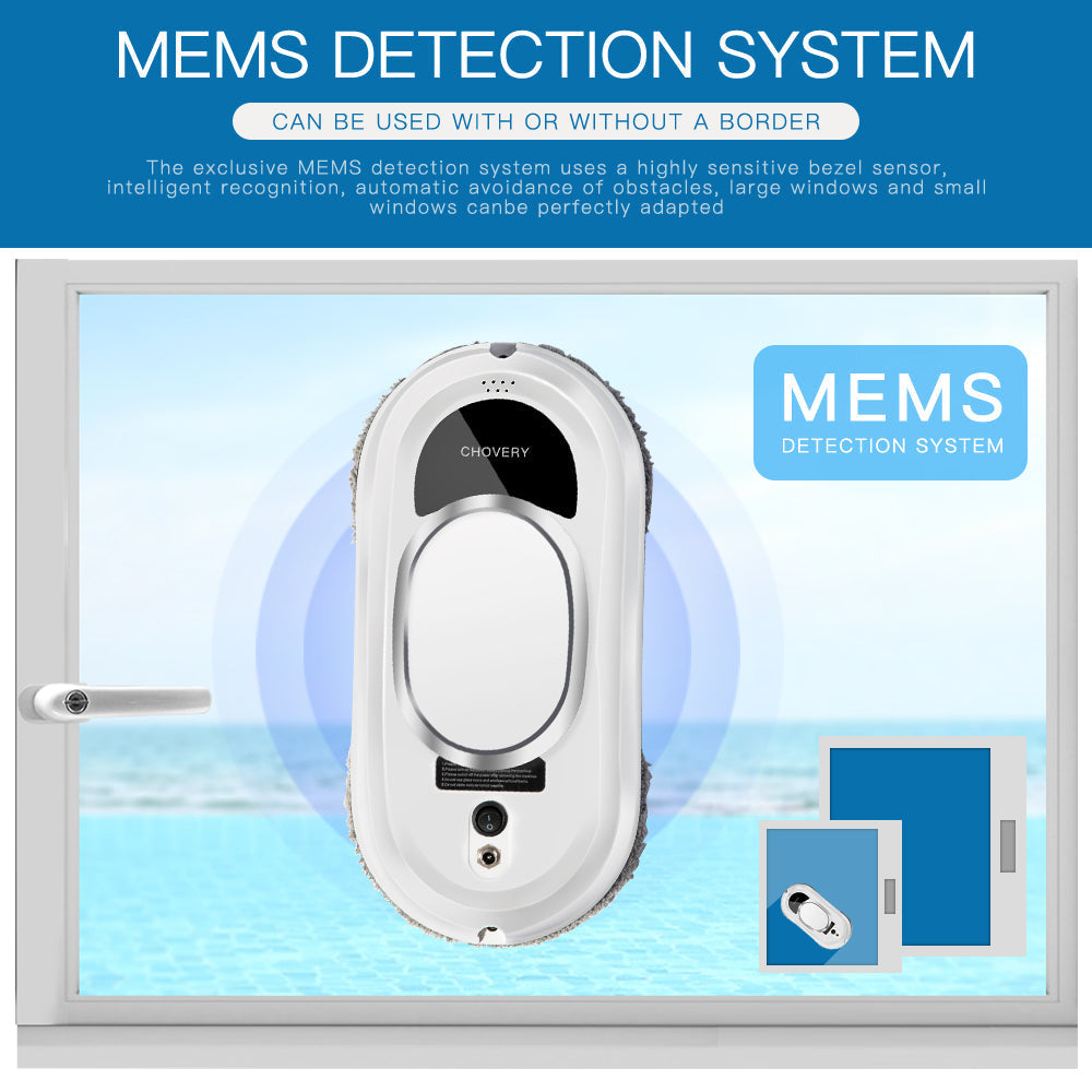 Wi-Fi Robot Glass Cleaner with Remote Auto Vacuum
