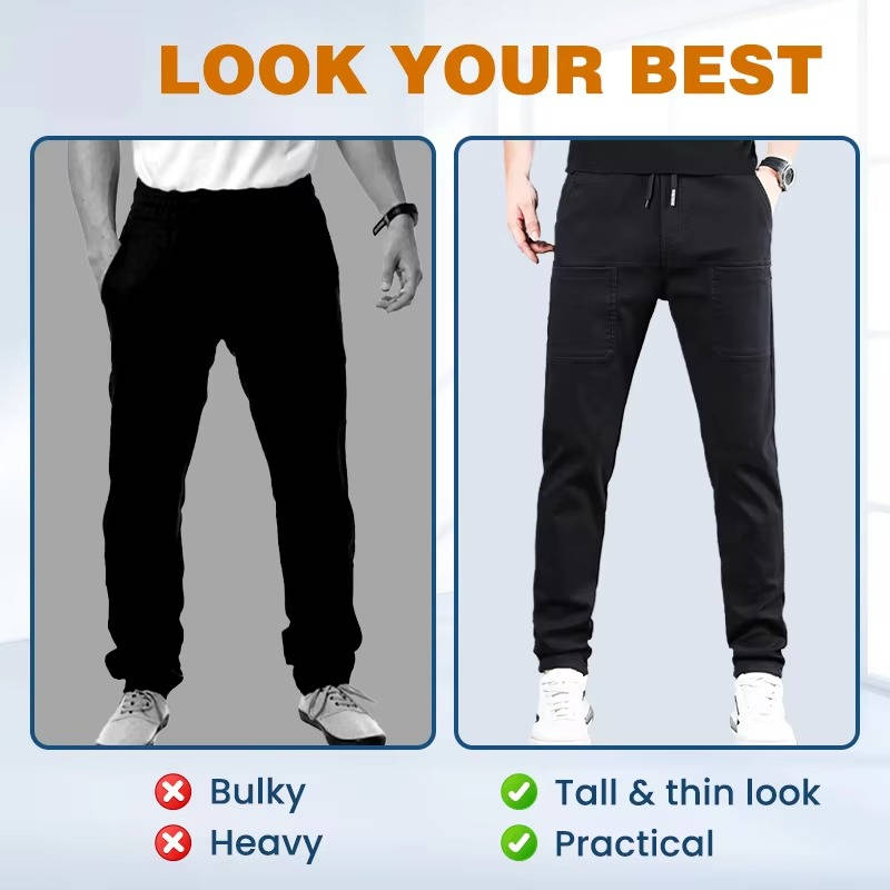 Flexible Mens Cargo Pants with Multiple Pockets