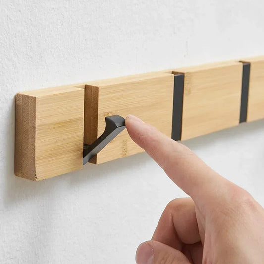 Space-Saving Wooden Wall Hook Rack - Befez