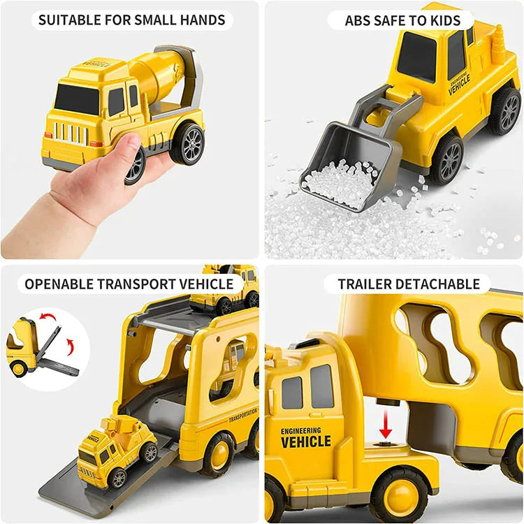 Colorful Toy Trucks - Playset with Lights and Music