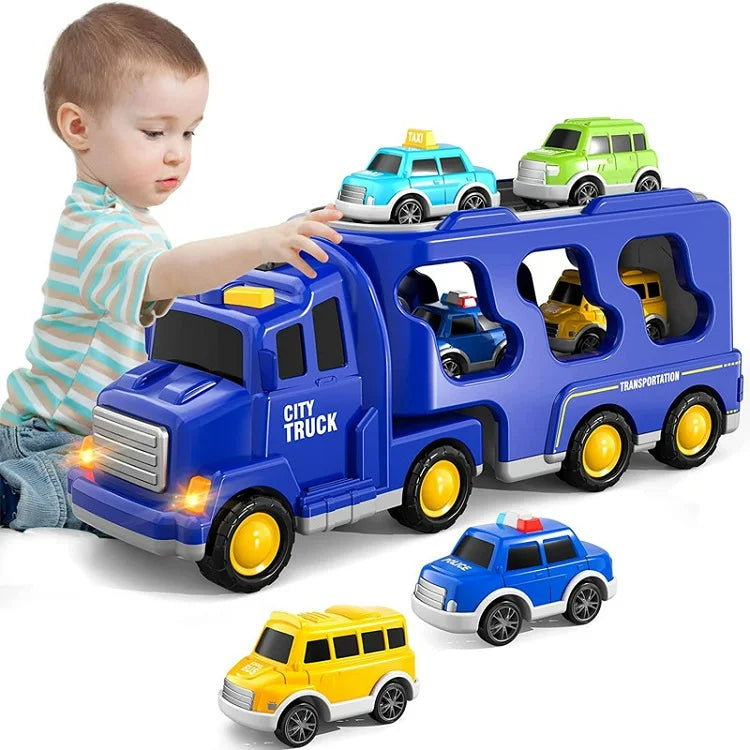 Colorful Toy Trucks - Playset with Lights and Music