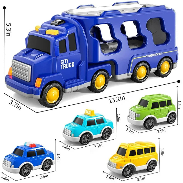Colorful Toy Trucks - Playset with Lights and Music