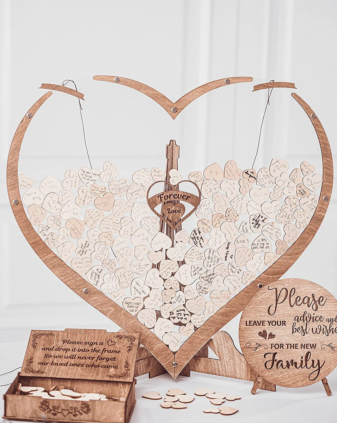 Romantic Heart Shaped Wedding Guest Book