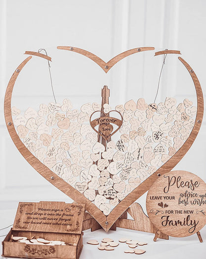 Romantic Heart Shaped Wedding Guest Book