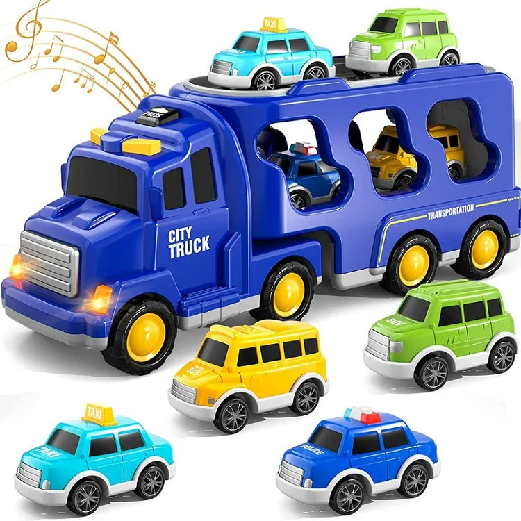 Colorful Toy Trucks - Playset with Lights and Music