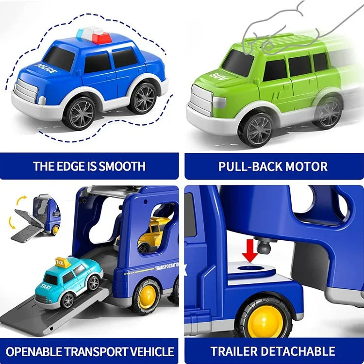 Colorful Toy Trucks - Playset with Lights and Music