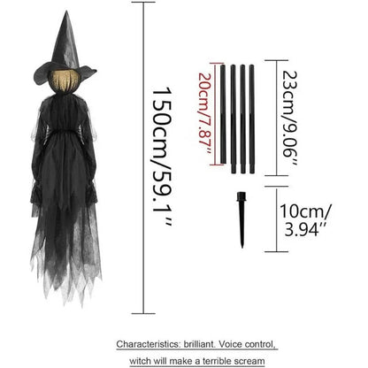 Spooky Animated Witch Halloween Decor Set