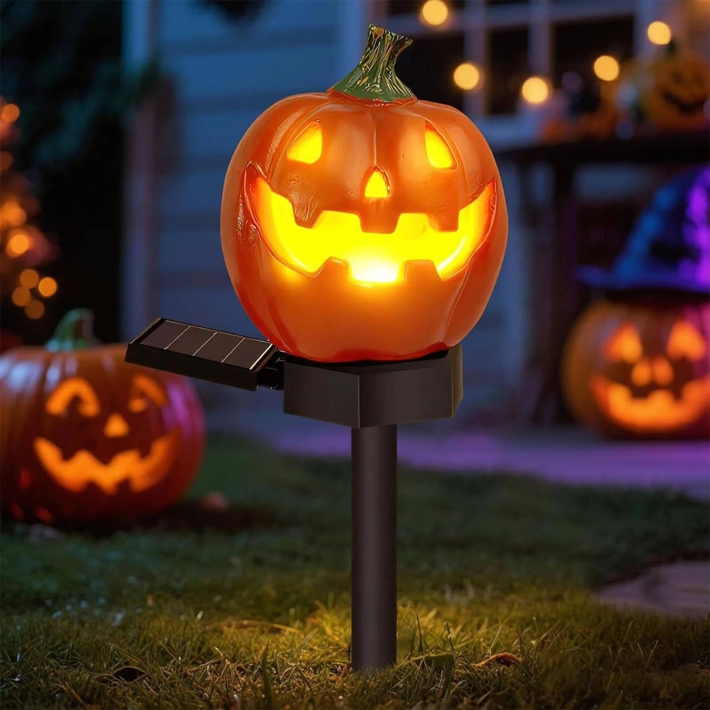 Bright LED Pumpkin Halloween Pathway Lights