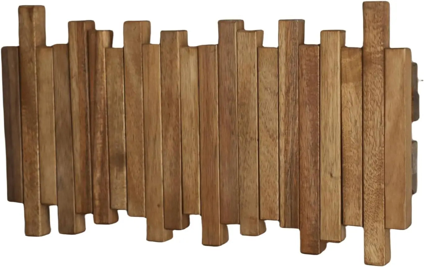 Reclaimed Wood Flip Down Coat Rack Wall Mount Hanger