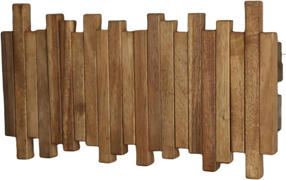 Reclaimed Wood Flip Down Coat Rack Wall Mount Hanger