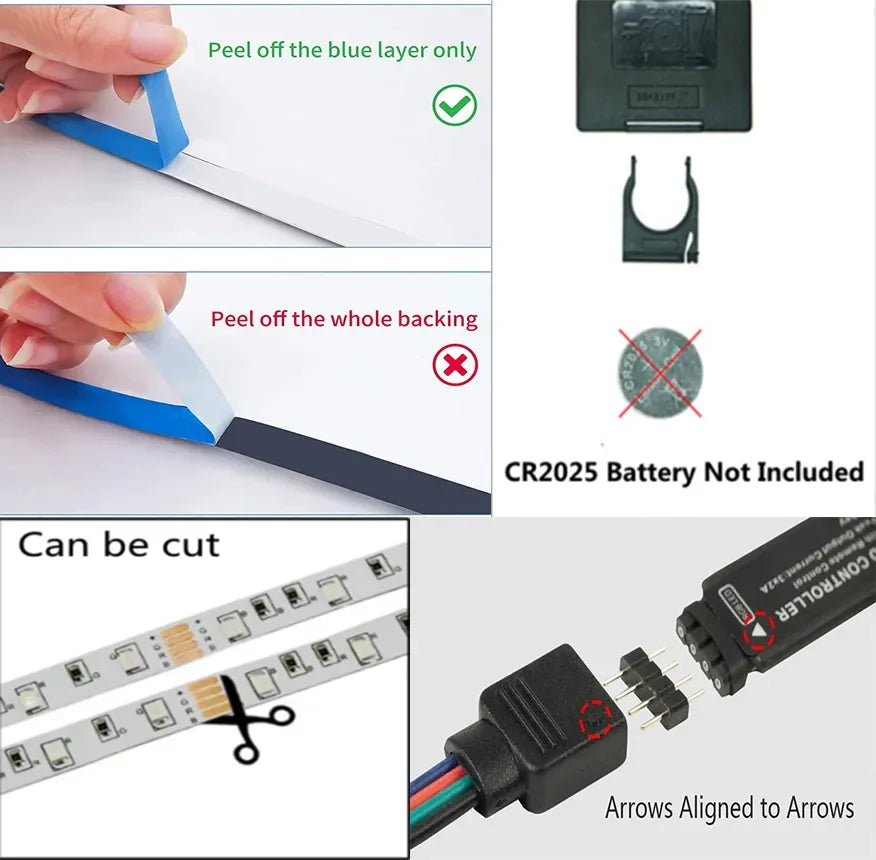 Colorful LED Light Strip for Home and TV