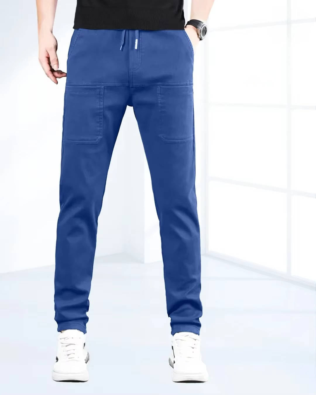 Flexible Mens Cargo Pants with Multiple Pockets