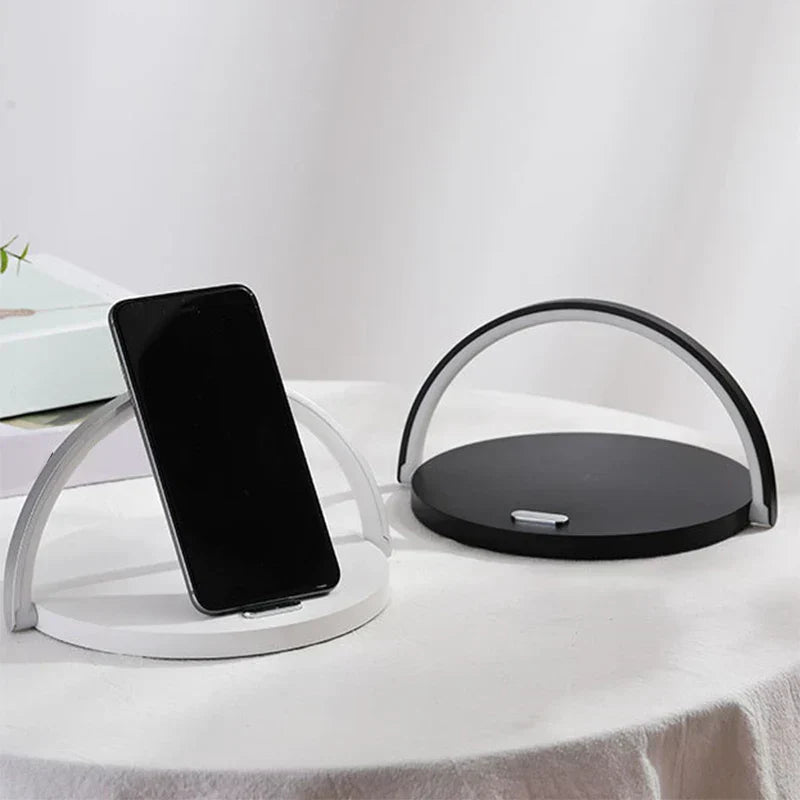 Compact LED Desk Charger with Phone Stand