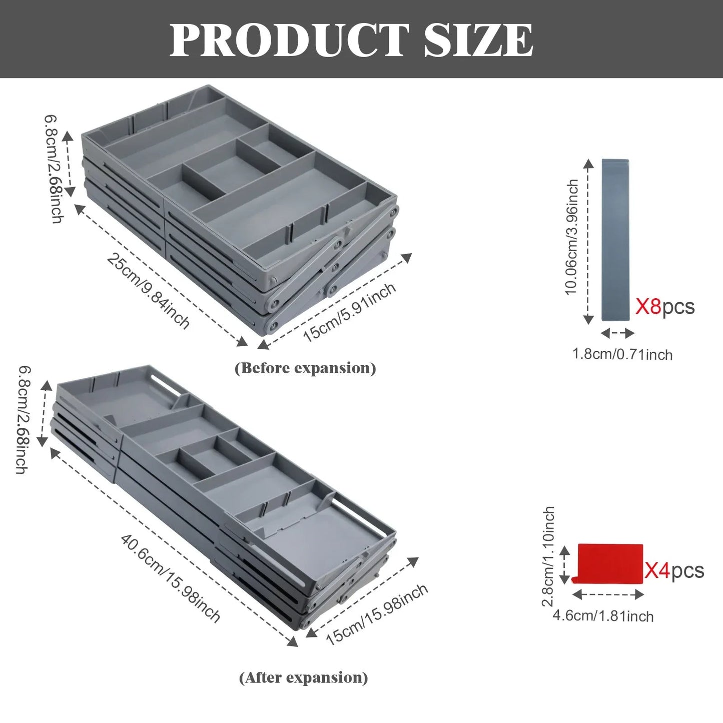 Stackable 3 Layer Storage Drawer Organizer