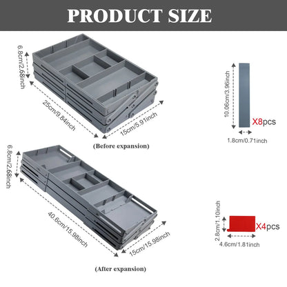 Stackable 3 Layer Storage Drawer Organizer
