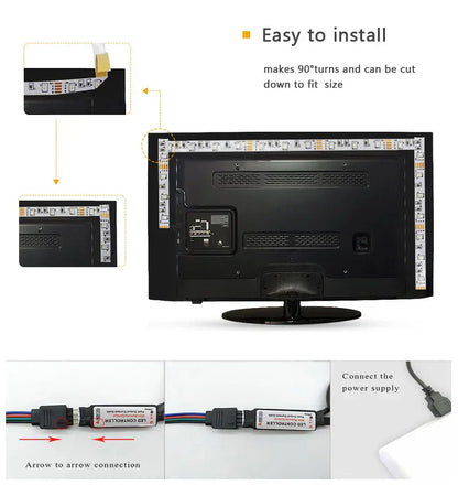 Colorful LED Light Strip for Home and TV