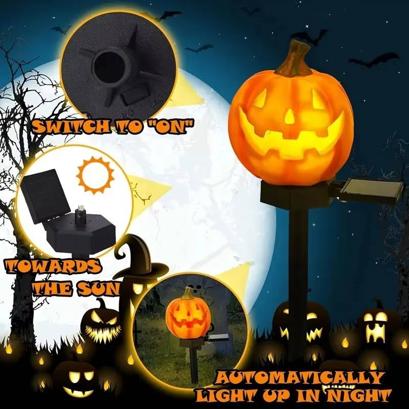 Bright LED Pumpkin Halloween Pathway Lights
