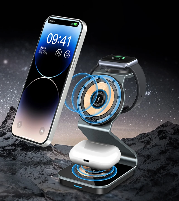 Compact 3-in-1 Wireless Charging Pad - Befez