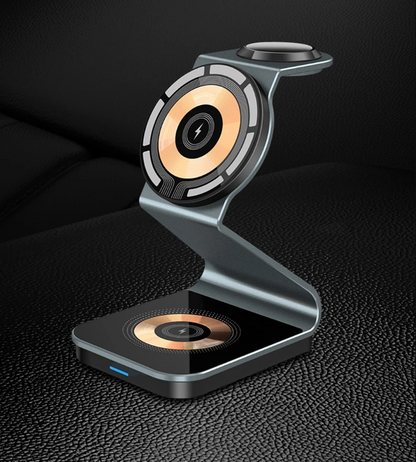 Compact 3-in-1 Wireless Charging Pad
