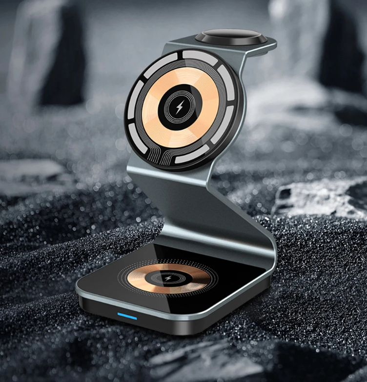 Compact 3-in-1 Wireless Charging Pad