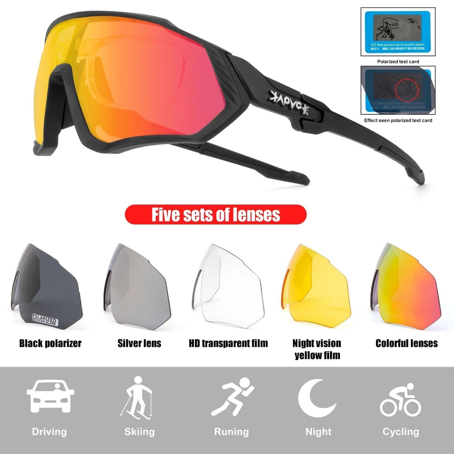 Befez Sports Cycling Shades Polarized Sunglasses