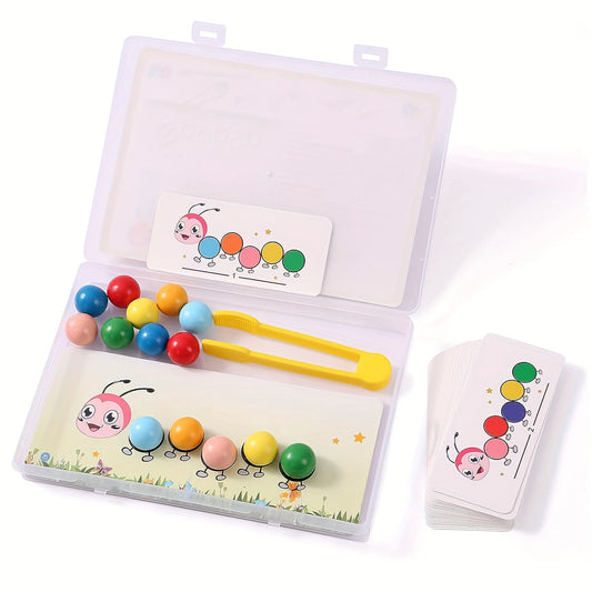 Colorful Wooden Stacking Worm Toy for Kids - Befez