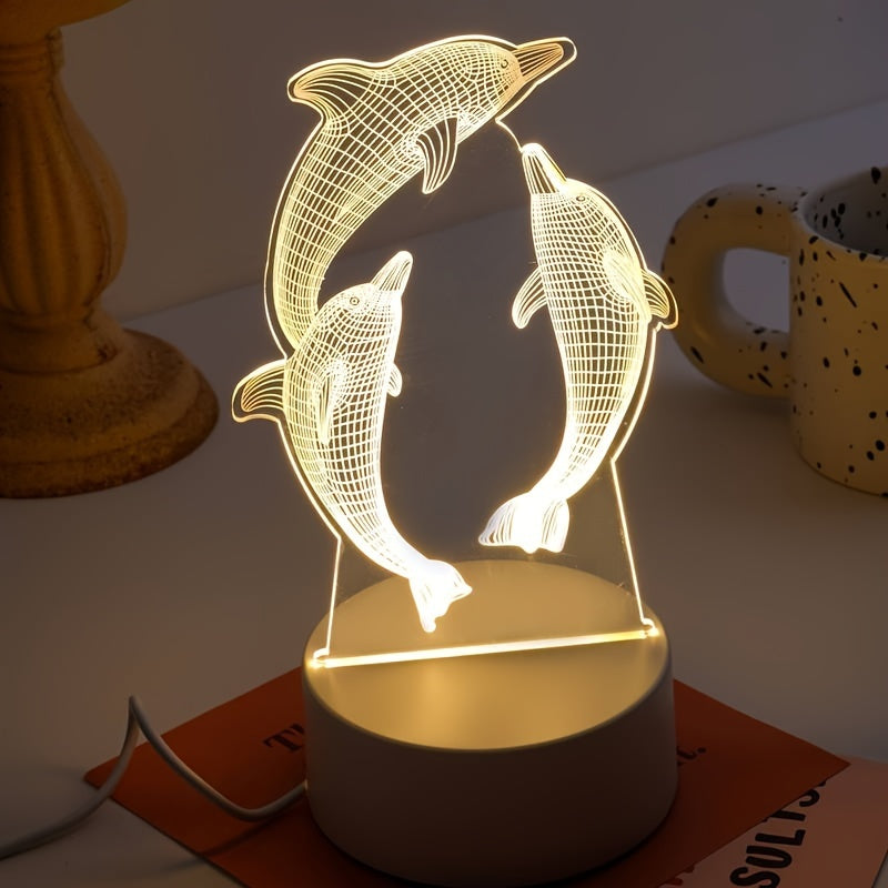 Colorful 3D Optical Table Lamp