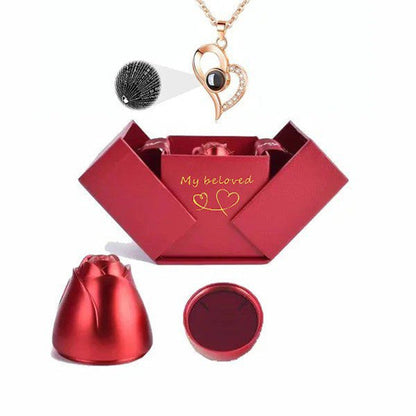 Romantic Heart Necklace with 100 Languages of Love