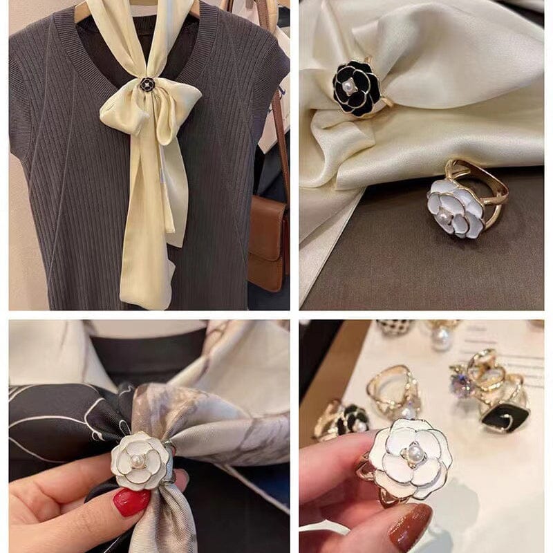 Beautiful Floral Scarf Clip