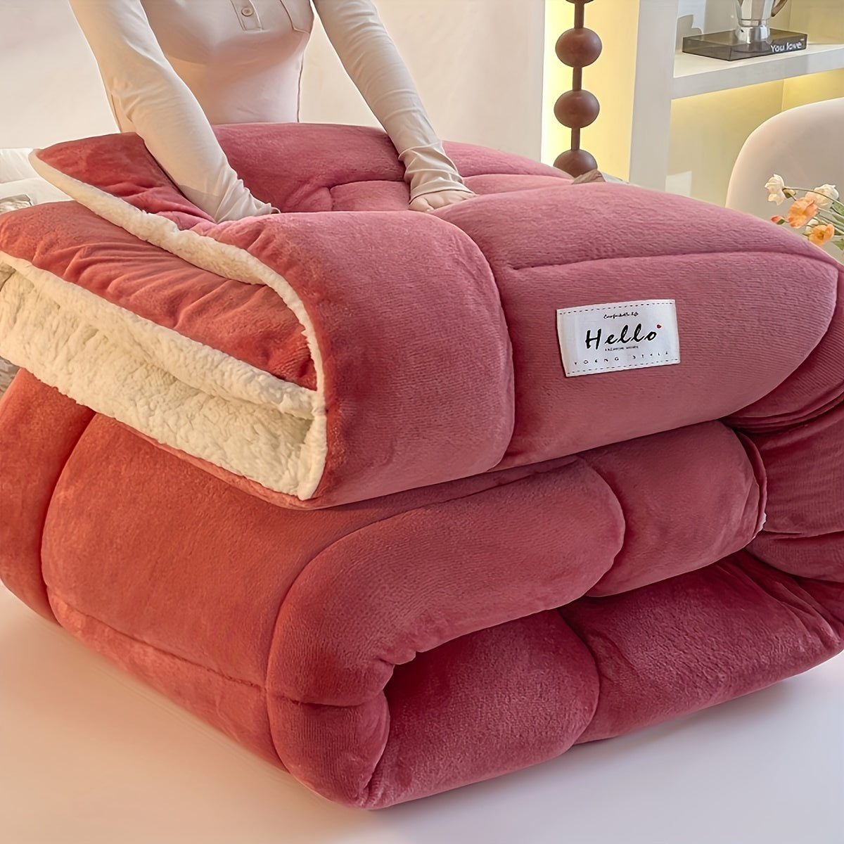 Cozy Cabin Plush Fleece Blanket