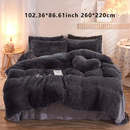 Soft Plush Duvet Cover Set for Cozy Bedding