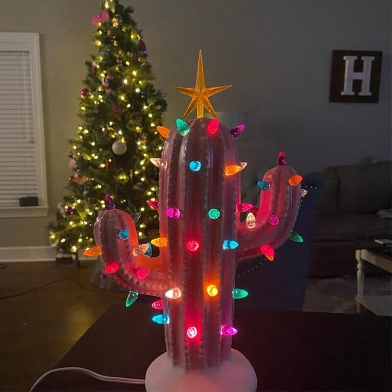 Colorful Artificial Cactus Table Lamp