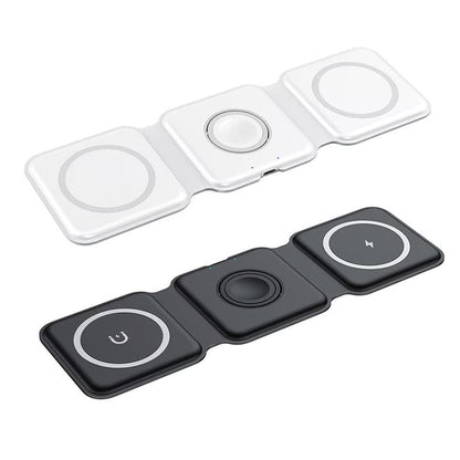 Compact 3 in 1 Portable Wireless Charging Pad
