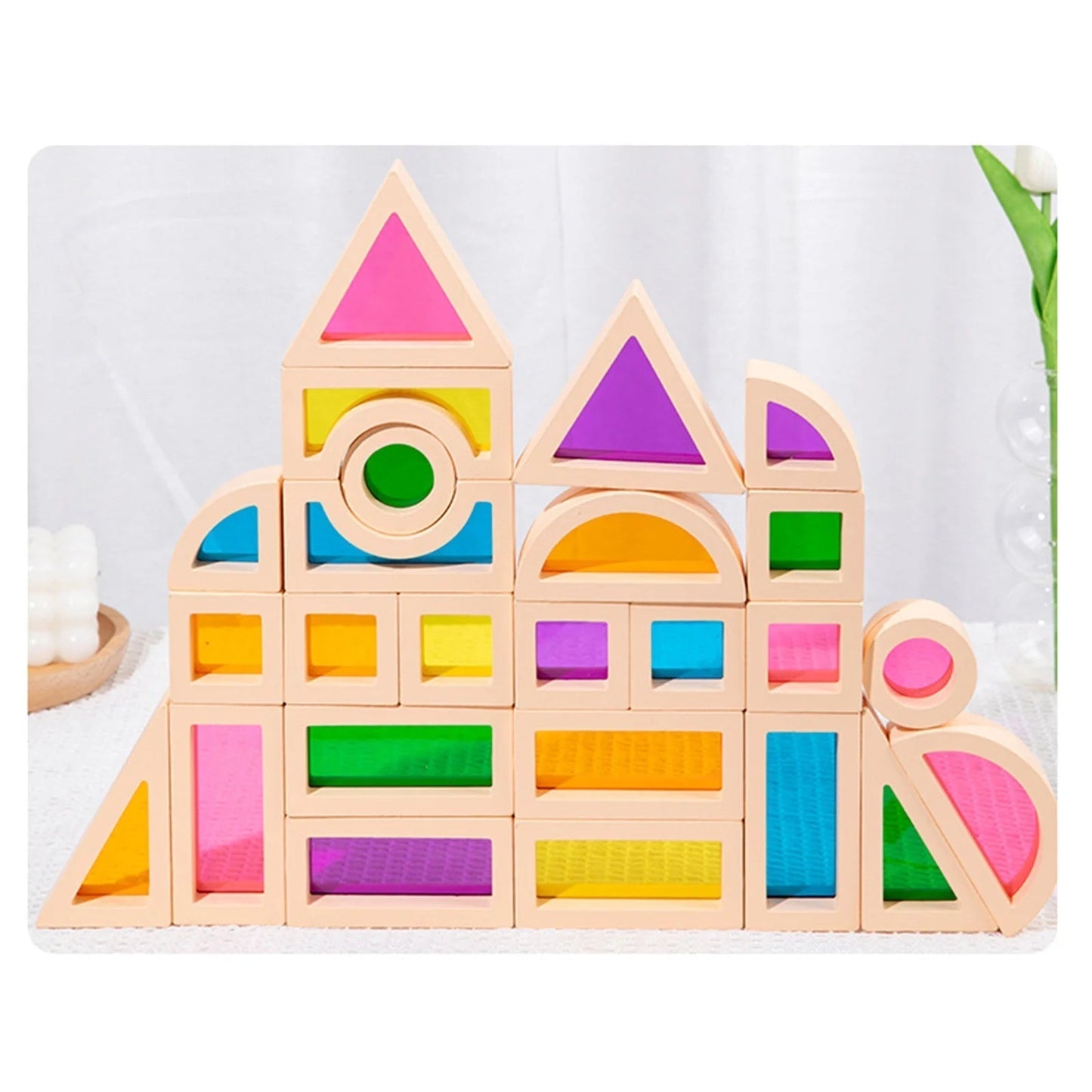 Vibrant Kids Wooden Building Blocks