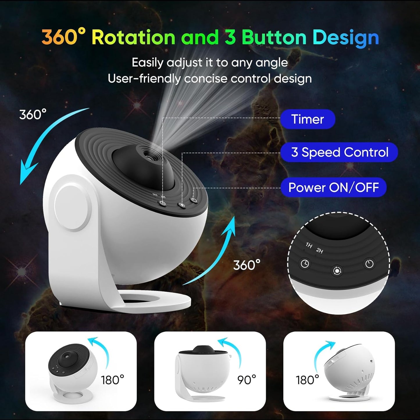 Cosy 360° Star Night Light Projector