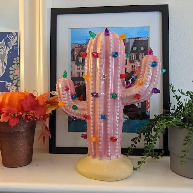 Colorful Artificial Cactus Table Lamp
