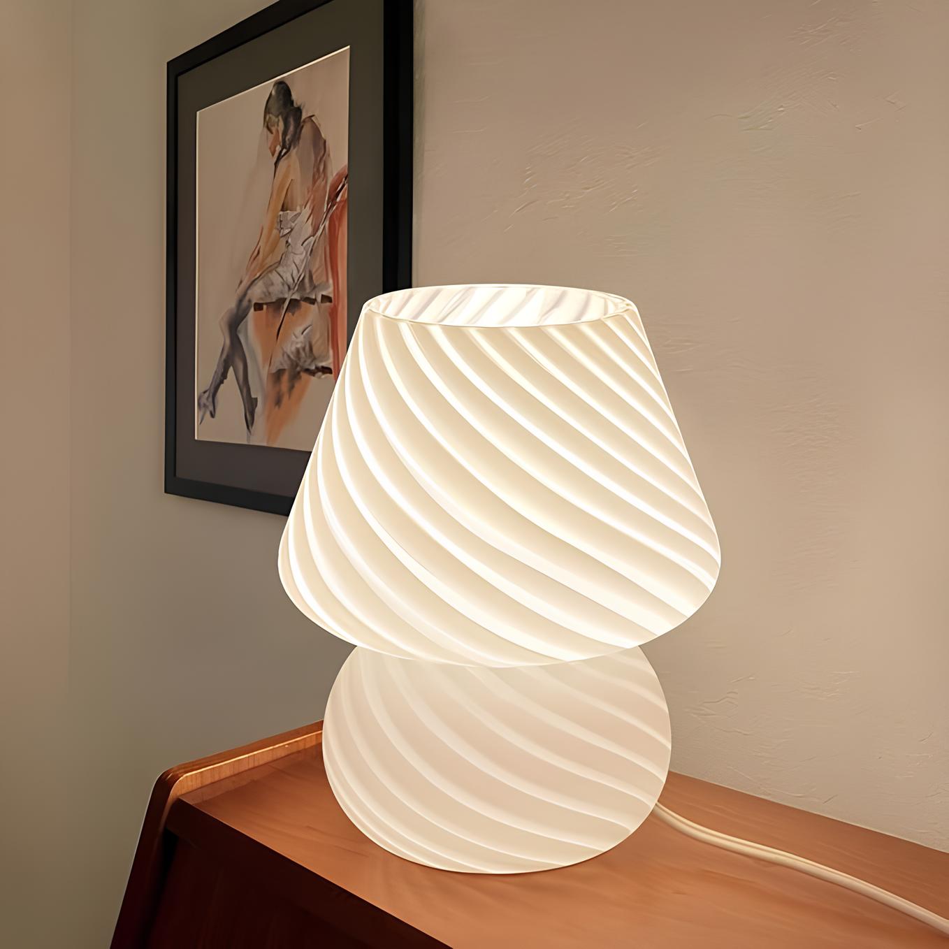 Unique Artisan Glass Table Lamp