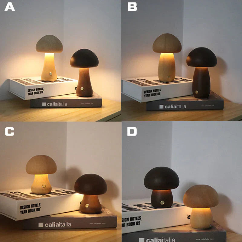 Warm Wood LED Bedside Nightlight