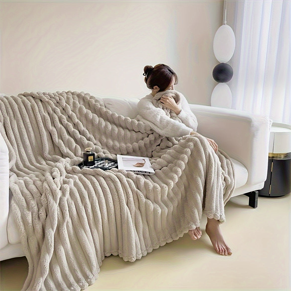 Soft Plush French Inspired Throw Blanket