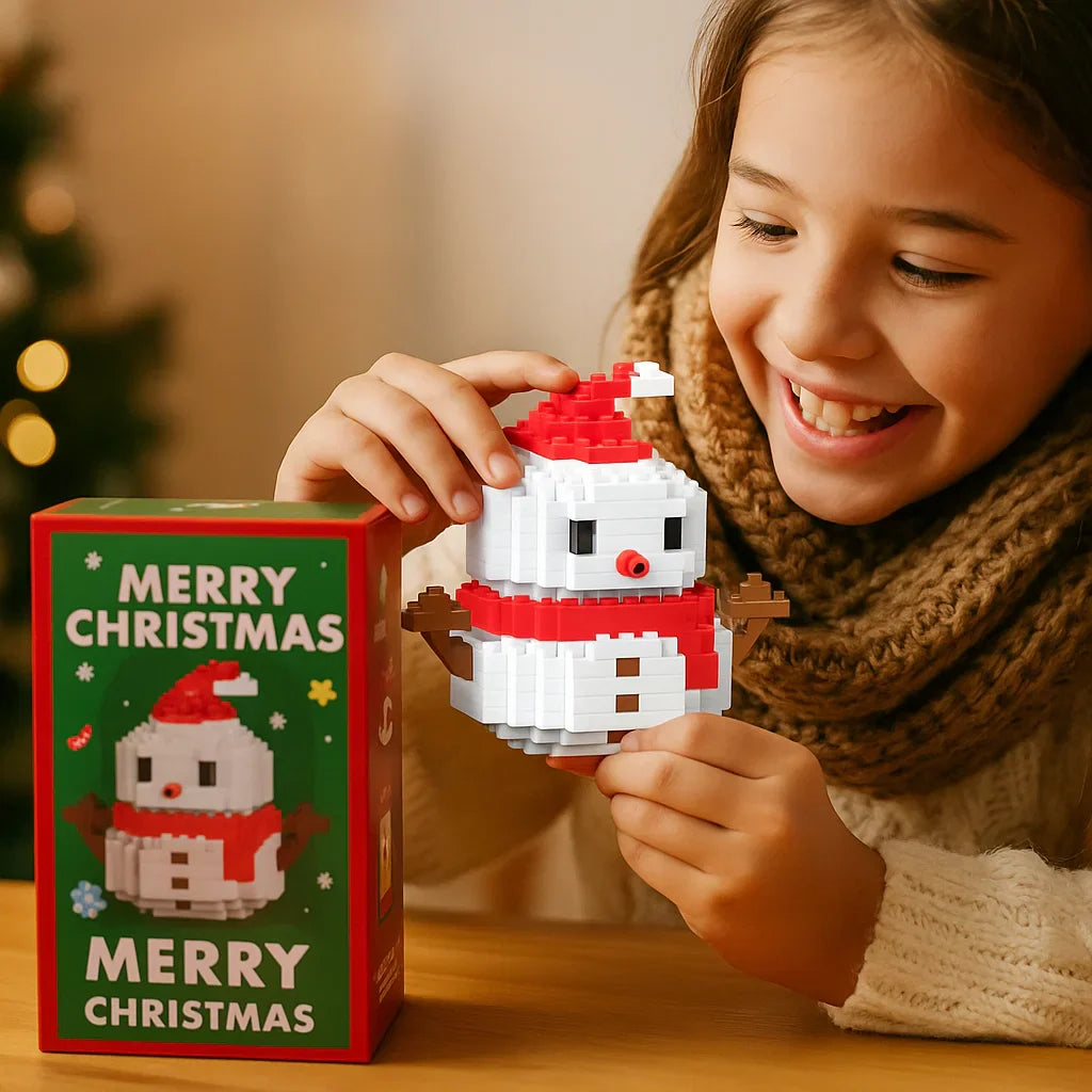 Colorful Kids Christmas Figurine Building Blocks Set