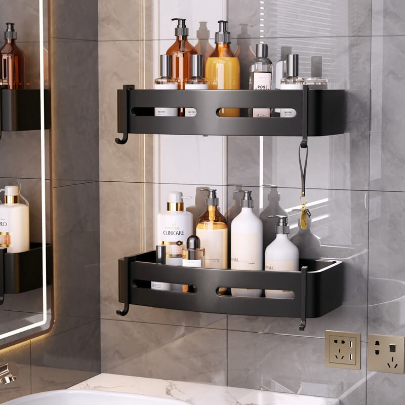 Modern Silver Bathroom Storage Caddy