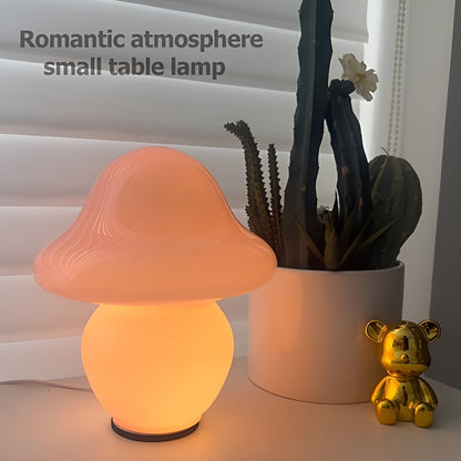 Beautiful Mushroom Glass Table Lamp
