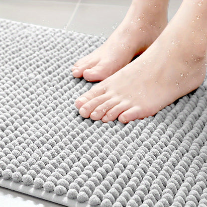 Soft L-Shaped Bathroom Mat with Grip