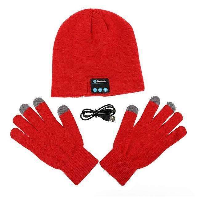 Warm Bluetooth Beanie With Touchscreen Gloves - Befez