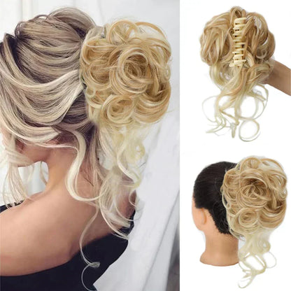 Easy Clip-in Bun for Curly Hair with Volume
