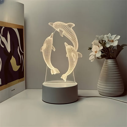 Colorful 3D Optical Table Lamp